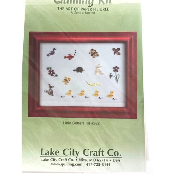 Vintage Craft Kit Beginner Quilling Paper Filigree Petty Point Pretty Posies and - Picture 8 of 10